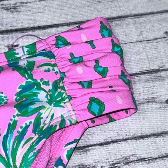 Lilly Pulitzer High Waisted Clancy Bikini Bottoms Oh Diamond Girl Engineered - Picture 6 of 11
